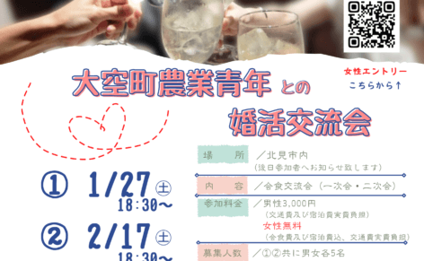 乾杯の写真を背景に婚活パーティー参加女性募集文